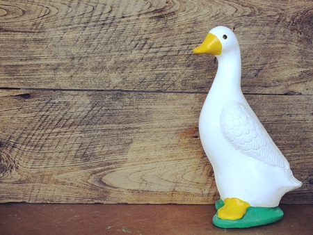 decorative ceramic duck interior garden decor ceramic statue with filter colorの写真素材