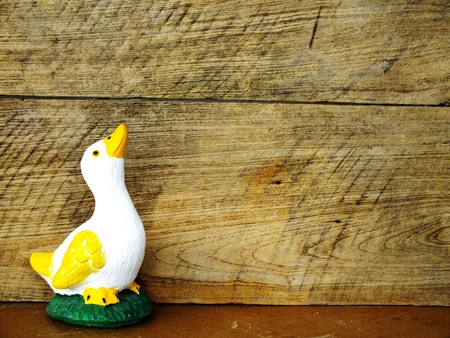 decorative ceramic duck interior garden decor ceramic statue with filter colorの写真素材