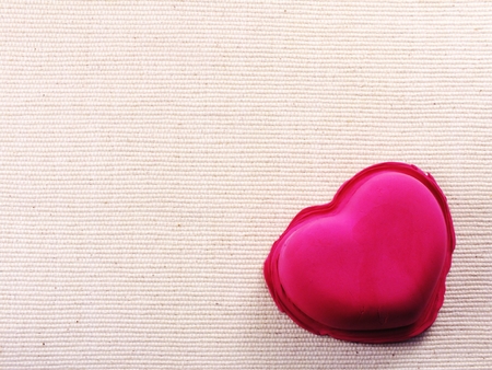 valentine love pink hearts close up top view with copy spaceの写真素材