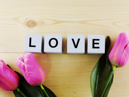 valentine s day background alphabet spell word lovevalentines day background alphabet spell word loveの写真素材