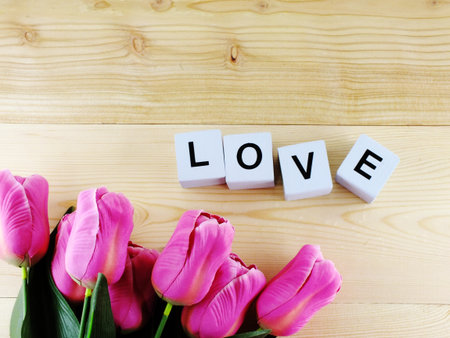 valentine s day background alphabet spell word lovevalentines day background alphabet spell word loveの写真素材