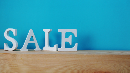 sale alphabet letter with space backgroundの写真素材