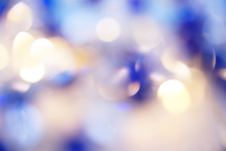 Navy Blue color abstract background with blurred defocus bokeh light