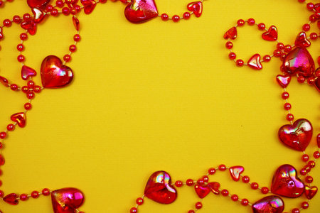 Heart Decoration with space copy Valentine's Day background
