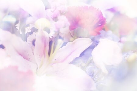 Lily flower bouquet with filter colorの写真素材