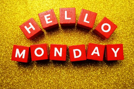 Hello Monday alphabet letterの写真素材