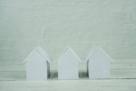 Wood house model, Housing concept Real estate propertyの写真素材