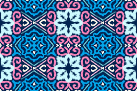 Seamless Ikat ethnic traditional pattern geometric abstract folklore ornament Tribal ethnic illustration backgroundの写真素材
