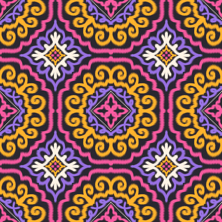 Seamless Ikat ethnic traditional pattern geometric abstract folklore ornament Tribal ethnic illustration backgroundの写真素材
