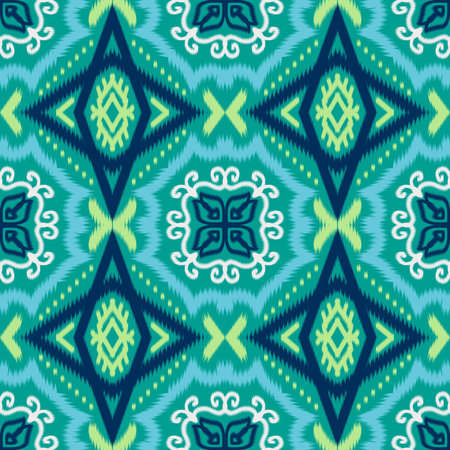Seamless Ikat ethnic traditional pattern geometric abstract folklore ornament Tribal ethnic...