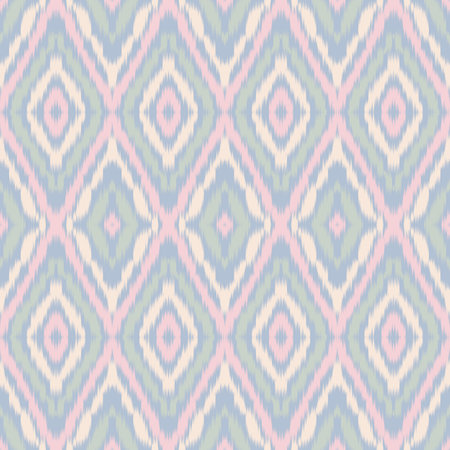 Seamless Ikat ethnic traditional Textile pattern geometric abstract folklore ornament Tribal ethnic illustration background design for print, clothing, scarfの写真素材