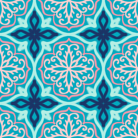 Seamless Ikat ethnic traditional pattern geometric abstract folklore ornament Tribal ethnic illustration backgroundの写真素材