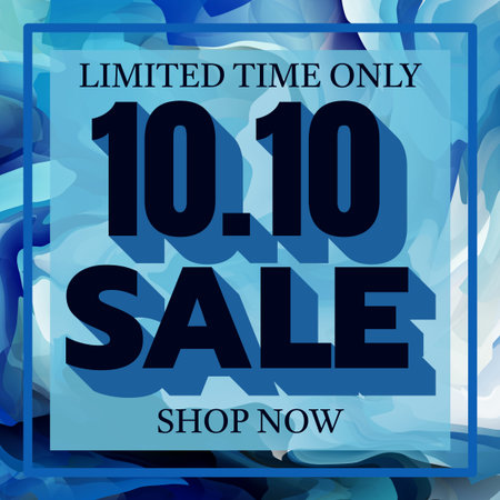 10.10 Sale promotion special offer template design with colorful graphic illustration background