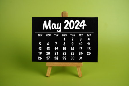 May 2024 monthly calendar for planning and managementの写真素材