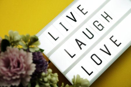 Live Laugh Love word in light box