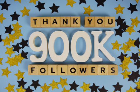 Thank You 900000, 900K Followers congratulation and celebration social media subscribers and...