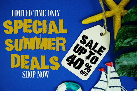 Special Summer Sale 40% Promotion Offer Discount Retail Shopping Concept
