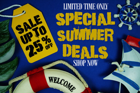 Special Summer Sale 25% Promotion Offer Discount Retail Shopping Concept