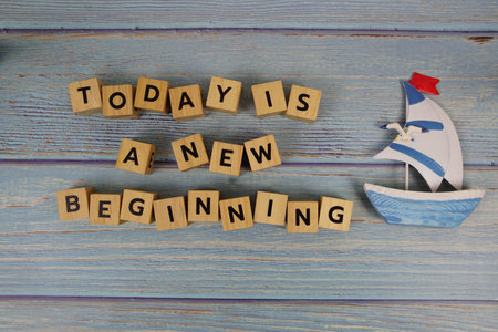 Today is a New Beginning motivational and inspiration quote