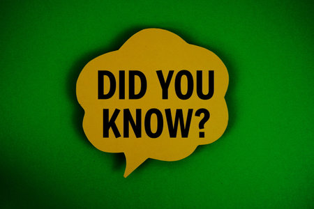 Did You Know? text with speech bubble on green backgroundの写真素材