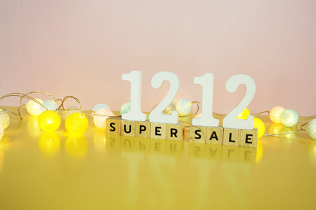 12.12 Super Sale Promotion and Marketing with cotton balls decoration