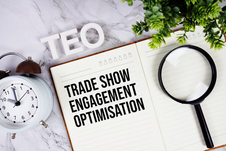 TEO - Trade Show Engagement Optimisation acronym on notepad, Business concept backgroundの写真素材