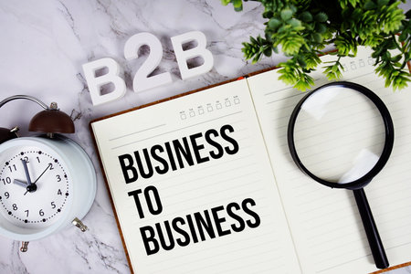 B2B - Business to Business acronym on notepad, Business concept backgroundの写真素材