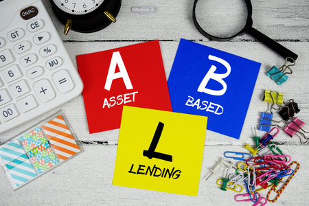 ABL Abbreviation of Asset Based Lending text phrase of business and financial conceptの写真素材