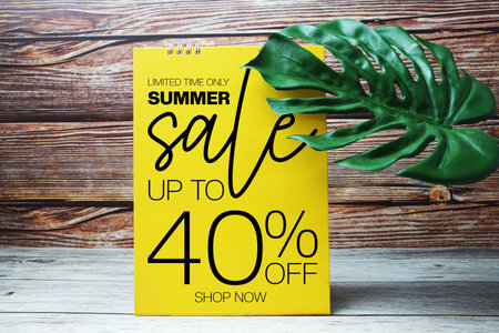 Spring Sale 40% off Promotion Offer Discount Retail Shopping Conceptの写真素材