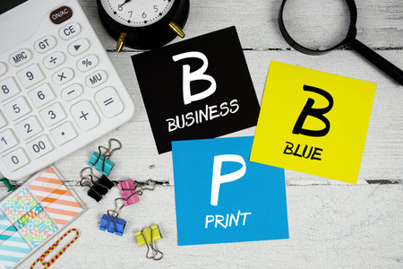 BBP Abbreviation of Business Blue Print text phrase of business and financial concept