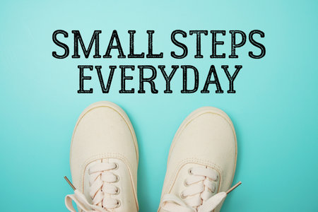 Small Steps Everyday Motivational and Inspirational quotesの写真素材