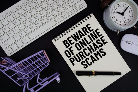 Beware Of Online Purchase Scamsの写真素材