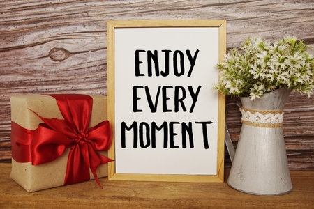 Enjoy Every Moment Motivational And Inspirational Quotesの写真素材