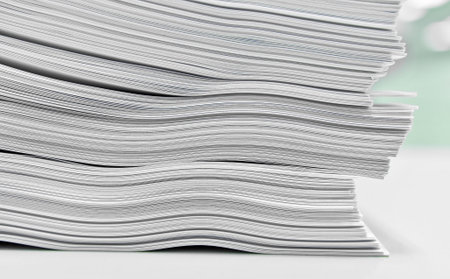 Stack of white letters