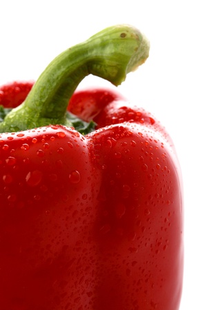 Red pepper isolated on whiteの写真素材