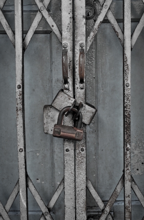 the old door lockの写真素材