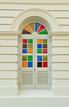 A roman style building with columns の写真素材