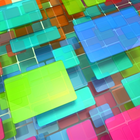 Abstract background from colored cubesの写真素材