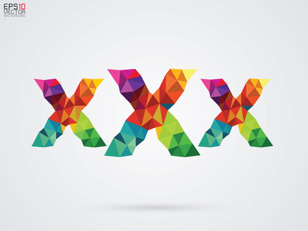 vector illustration of a xxx iconのイラスト素材