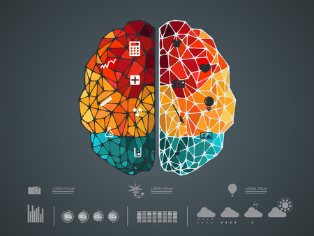 vector illustration of a brain iconのイラスト素材