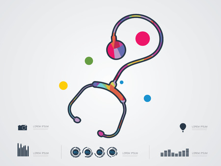 vector illustration of stethoscope iconのイラスト素材