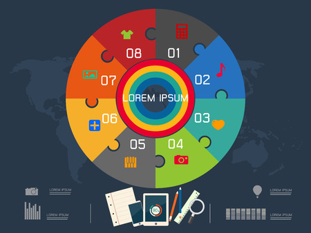 circle for infographicのイラスト素材