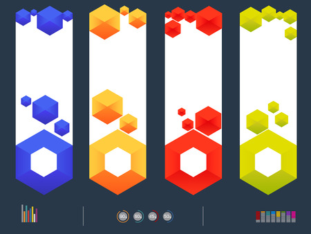 illustration of infographic options bannerのイラスト素材