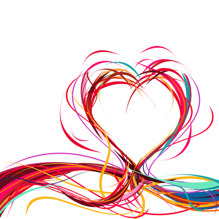 Abstract heart  Multicolored Backgroundのイラスト素材