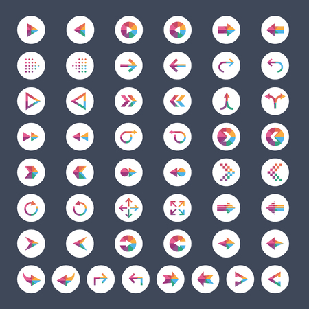 Arrow sign icon set vector illustration.のイラスト素材