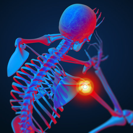 3d rendered white skeleton