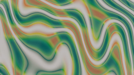 abstract background with smooth lines in green, yellow and orange colors