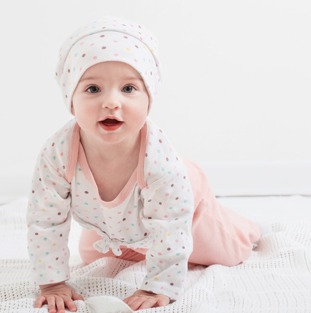 beautiful little girl indoorの写真素材