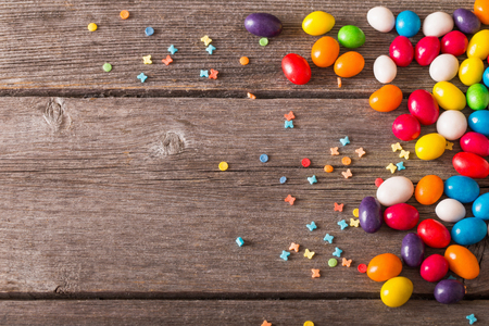 sweets on wooden backgroundの写真素材
