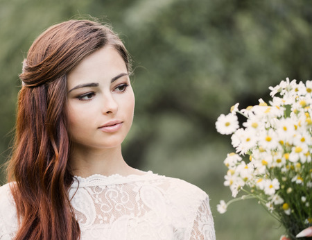 Beautiful bride outdoorsの写真素材